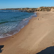 Lonely beach Praia Carreiro da Fazenda of Vila Nova de Milfontes